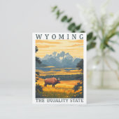 Wyoming the Equality State USA Travel Place ポストカード (スタンド正面)