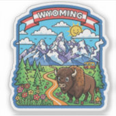 Wyoming Travel シール (正面)