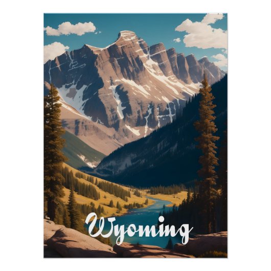 Wyoming USA Travel Poster ポスター (正面)