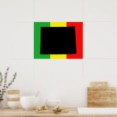 Wyoming with Rasta Colors ポスター (キッチン)