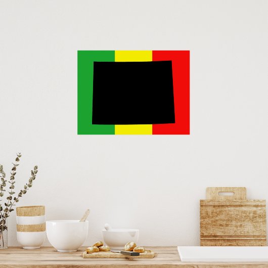 Wyoming with Rasta Colors ポスター (キッチン)