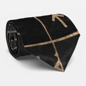 Wyrdのくもの巣運命の大理石および金ゴールドのマトリックス ネクタイ (ロール)