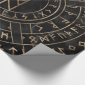 Wyrdのくもの巣運命の大理石および金ゴールドのマトリックス ラッピングペーパー (角)