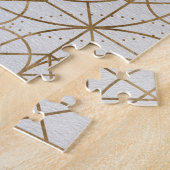 Wyrdのくもの巣運命-パステル調の金ゴールドのマトリックス ジグソーパズル (側面)