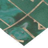 Wyrdのくもの巣-マラカイト、革および金ゴールド ショートテーブルランナー (コーナー)