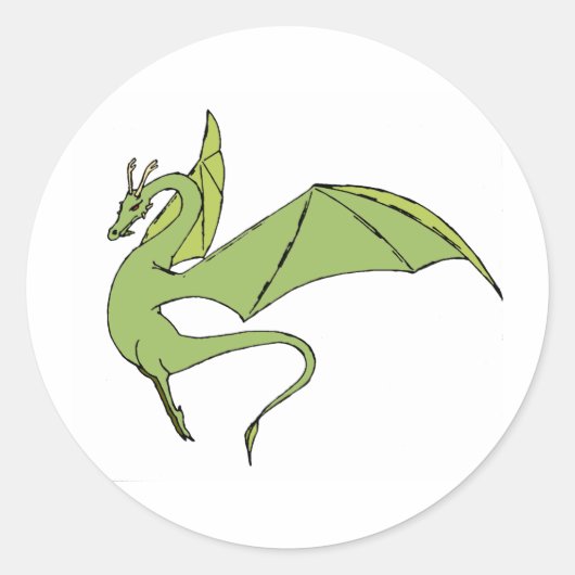 Wyrm(緑) ラウンドシール (正面)