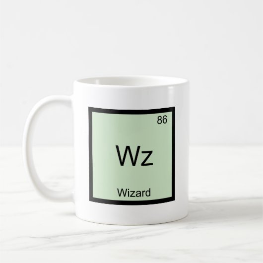 Wz -ウィザードおもしろい要素化学記号Tシャツ コーヒーマグカップ (左)