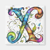 Xお洒落一文字 マグネット (正面)