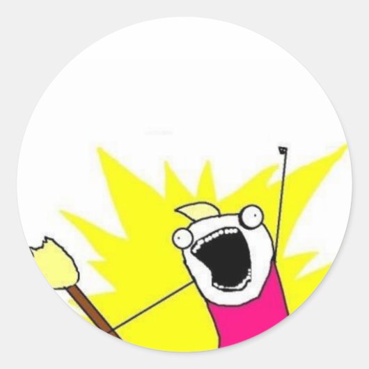 XからYへ全てのものミームシール ラウンドシール (正面)