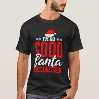 Xがサンタ来に2回おもしろいいけな良い Tシャツ