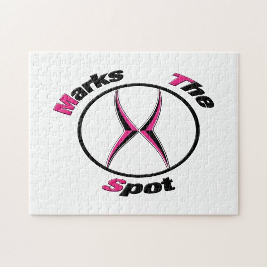 Xが地点を示す ジグソーパズル (横)