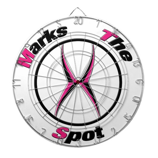 Xが地点を示す ダーツボード (正面)