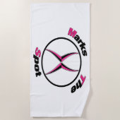 Xが地点を示す ビーチタオル (正面)