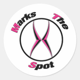 Xが地点を示す ラウンドシール