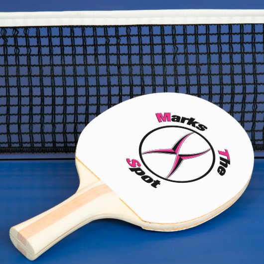 Xが地点を示す 卓球ラケット (インサイチュ)