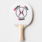 Xが地点を示す 卓球ラケット (正面)