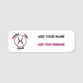 Xが地点を示す 名札 (正面)