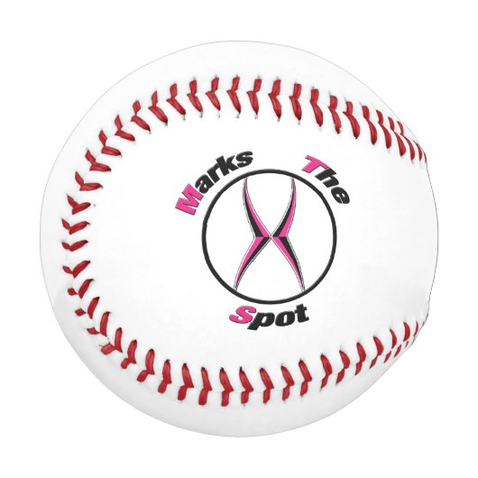 Xが地点を示す 野球ボール (正面左)