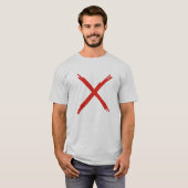 Xが地点を示す Tシャツ (正面フル)