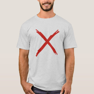Xが地点を示す Tシャツ