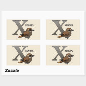 Xが外国人向け 長方形シール (シート)