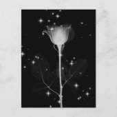 Xきらめく線フラワー – B&W ポストカード (正面)