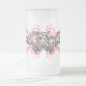 - xによって曇らされるマグ001 -種族のスカル フロストグラスビールジョッキ (中央)