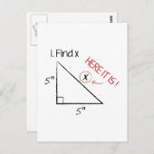 Xの検索 ポストカード (正面/裏面)