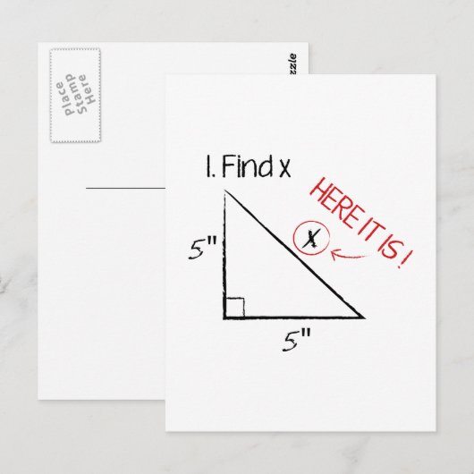 Xの検索 ポストカード (正面/裏面)