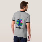 # xは世界のTシャツを食べます(灰色か黒) Tシャツ (裏面フル)