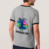 # xは世界のTシャツを食べます(灰色か黒) Tシャツ (裏面)