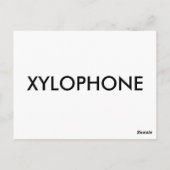 XはXylophone Alphabet Flashcard用 ポストカード (裏面)