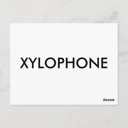 XはXylophone Alphabet Flashcard用 ポストカード (裏面)