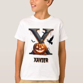 Xイニシャルトリックハロウィーン Tシャツ