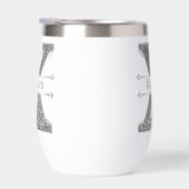 Xイニシャルパーソナライズされたシルバーモノグラムあなたの名前 (右面)