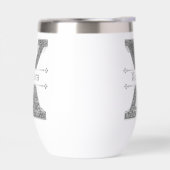 Xイニシャルパーソナライズされたシルバーモノグラムあなたの名前 (左面)