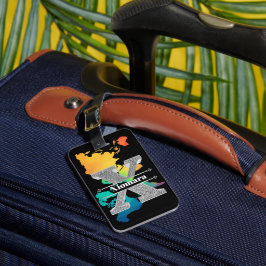 Xイニシャルパーソナライズされたシルバーモノグラムあなたの名前 ラゲッジタグ