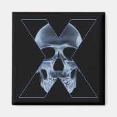 Xスカル マグネット (正面)