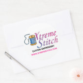 xステッチ、カスタム刺繍、WWW.XTREMESTITCH.COM ラウンドシール (封筒)