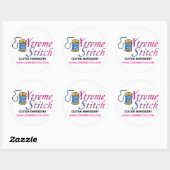 xステッチ、カスタム刺繍、WWW.XTREMESTITCH.COM ラウンドシール (シート)