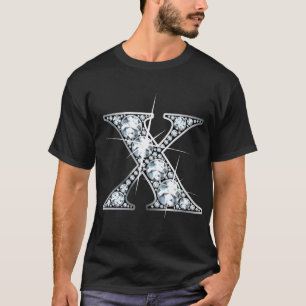 Xダイヤモンドきらきら光るTシャツ Tシャツ