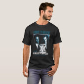 Xファイルブルー白 Tシャツ (正面フル)