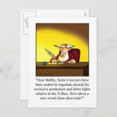 Xマスおもしろいはがきサンタの弁護士 シーズンポストカード (正面/裏面)