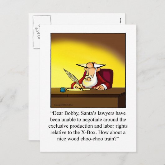 Xマスおもしろいはがきサンタの弁護士 シーズンポストカード (正面/裏面)
