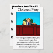 Xマスおもしろいパーティー金融招待状 招待状 (正面/裏面)