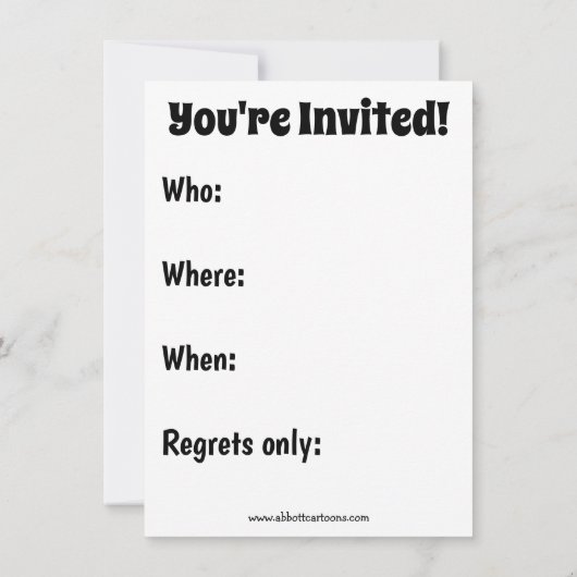 Xマスおもしろいパーティー金融招待状 招待状 (裏面)