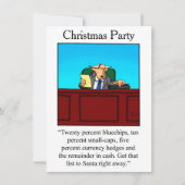 Xマスおもしろいパーティー金融招待状 招待状 (正面)