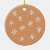 Xマスメリークトナカイおもしろい雪だるまサンタ セラミックオーナメント (裏面)