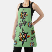 Xマスメリースターズステンドグラス柄エプロン エプロン (インサイチュ)