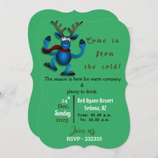 Xマス 招待状 (正面/裏面)